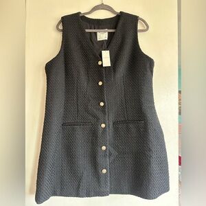 Abercrombie & Fitch Tweed Black Mini Dress